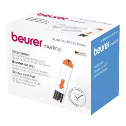 BEURER GL44/GL50 bloedglucose teststrips, 100 stuks