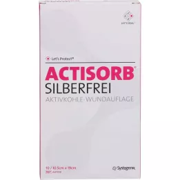 ACTISORB SILBERFREI 10,5x19 cm actieve kool, 10 stuks