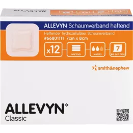 ALLEVYN schuimverband 7x8 cm zelfklevend, 12 st