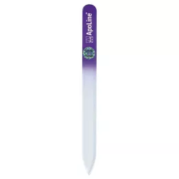 APOLINE Nagelvijl glas 14 cm paars, 1 st