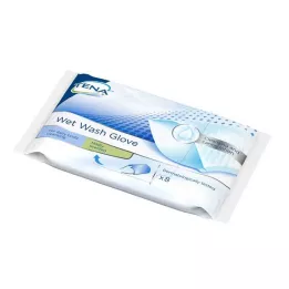 Tena Wet Wash Handschoen geparfumeerd, 8 st