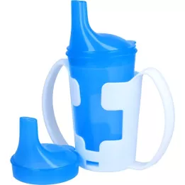 EINNEHMEBECHER met 2 handgrepen 2 deksels 4+12mm blauw, 1 stuk