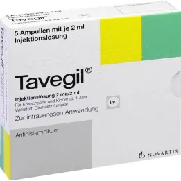 TAVEGIL Injectieoplossing 2 mg/2 ml ampullen, 5X2 ml