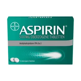 ASPIRIN 500 mg omhulde tabletten, 8 stuks