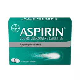 ASPIRIN 500 mg omhulde tabletten, 20 stuks