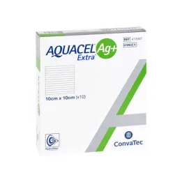 Aquacel Ag + Extra kompressen 10x10 cm, 10 st