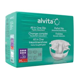 Alvita All-in-One incontinentiebroekje maxi med.night, 20 st