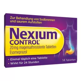 NEXIUM Controle 20 mg maagsapresistente tabletten, 14 stuks