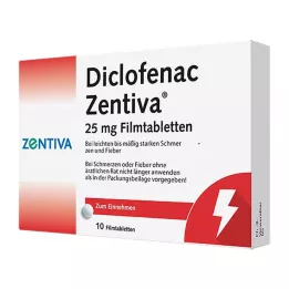 DICLOFENAC Zentiva 25 mg filmomhulde tabletten, 10 stuks
