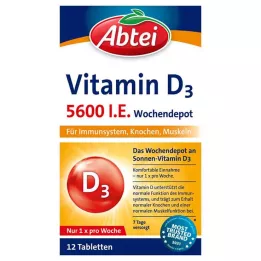 Abtei Vitamine D3 5. 600 I. E. Weekendpotabletten, 12 st