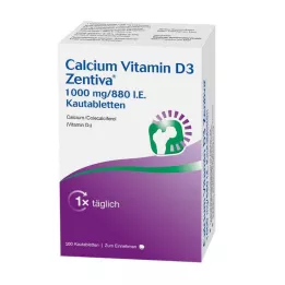 CALCIUM VITAMIN D3 Zentiva 1000 mg/880 I.E. kauwtabletten, 100 stuks