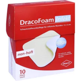 Dracofoam Infectieschuim Wondafdekking 5x5cm, 10 st