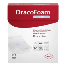 Dracofoam Infectieschuim Wondafdekking 20x20cm, 10 st