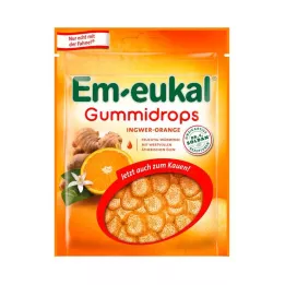 EM-EUKAL Gummy Drops Gember-Sinaasappel suikerachtig, 90 g