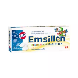 EMSILLEN Keelpastilles voor kinderen Vanille, 20 stuks