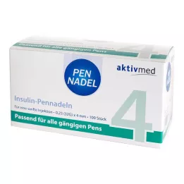 PEN-NADELN Universeel 4 canules 0,23x4 mm 32 G, 100 stuks