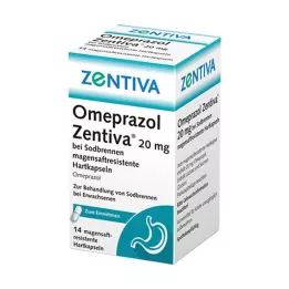 OMEPRAZOL Zentiva 20 mg tegen brandend maagzuur, 14 stuks