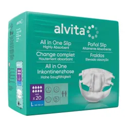 Alvita All-in-One incontinentiebroekje maxi groot nacht, 20 stuks