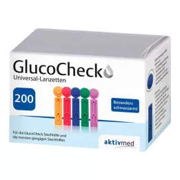 GLUCOCHECK Lancetten Universeel, 200 stuks