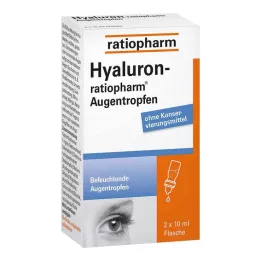 HYALURON-RATIOPHARM Oogdruppels, 2X10 ml