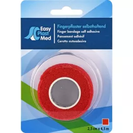 Urbanmed Finger Gips 2,5 cm x 4,5 m Rood, 1 st