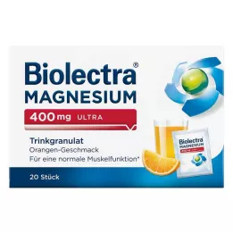BIOLECTRA Magnesium 400 mg ultra drinkgranulaat sinaasappel, 20 stuks
