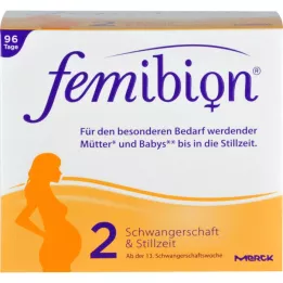 Femibion Zwangerschap 2 D3 + DHA + 400 μg Folaat, 2x96 st