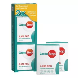 LACTOSTOP 3.300 FCC Tabletten Klikdispenser Dop.Pa., 2X100 stuks