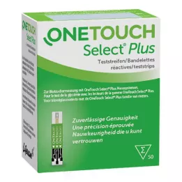 ONE TOUCH Select Plus bloedglucose teststrips, 50 stuks