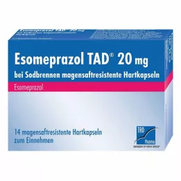ESOMEPRAZOL TAD 20 mg voor brandend maagzuur msr. harde capsules, 14 stuks