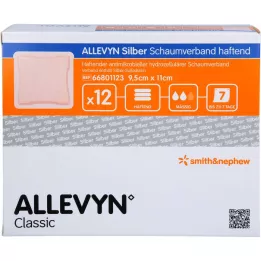 ALLEVYN zilver foam compound 9,5x11 cm lijm, 12 st