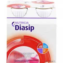 DIASIP Aardbeiensmaak, 4X200ml