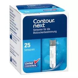 CONTOUR Volgende Sensoren Teststrips, 1X25 stuks