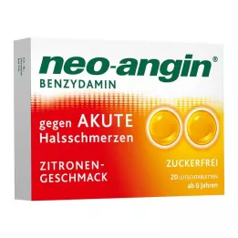 NEO-ANGIN Benzydamine acute keelpijn citroen, 20 stuks