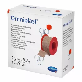 OMNIPLAST Fixatiepleister textieldraad 2,5 cm x 9,2 m, 1 stuk
