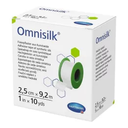 OMNISILK Fixatiepleister kunstzijde 2,5 cm x 9,2 m, 1 stuk