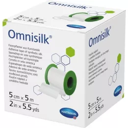 OMNISILK Pleister kunstmatige zijde 5 cmx5 m, 1 stbevestigen