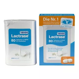 LACTRASE 18.000 FCC tabletten in dispenser dubbelverpakking, 2X40 stuks