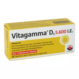 VITAGAMMA D3 5.600 IE Vitamine D3 NEM Tabletten, 50 stuks