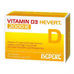 VITAMIN D3 HEVERT 2.000 IE tabletten, 120 stuks