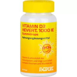Vitamine D3 Hevert 1. 000 I. E. Rubberdruppels, 60 st