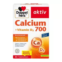 DOPPELHERZ Calcium 700+Vitamine D3 tabletten, 80 stuks