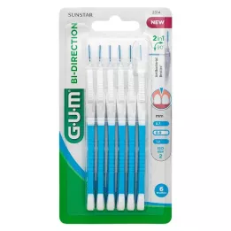 GUM Bi-direction interdentale borstels 0,9 mm blauw, 6 st