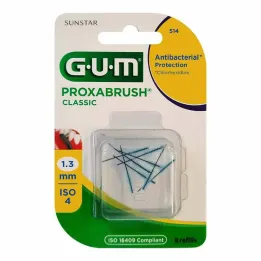 GUM Proxabrush Classic reserveborstels 1,3 mm, 8 stuks