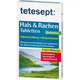 TETESEPT Keel &amp; Keeltabletten suikervrij, 20 stuks