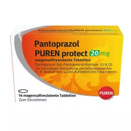 PANTOPRAZOL PUREN protect 20 mg maagsapresistente tabletten, 14 stuks