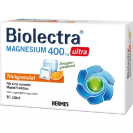 Biolectra Magnesium 400 mg Ultra Drinkkorrels Oranje, 10 st