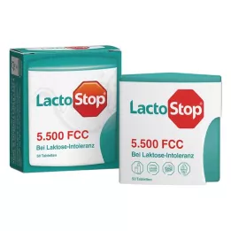 LACTOSTOP 5.500 FCC Tabletten klikdispenser, 50 stuks