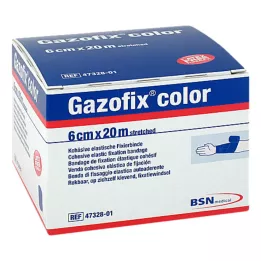 GAZOFIX kleur fixatieverband cohesief 6 cmx20 m blauw, 1 st