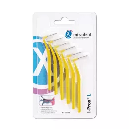MIRADENT Interdentale borstel I-Prox L 0,5 mm geel, 6 stuks